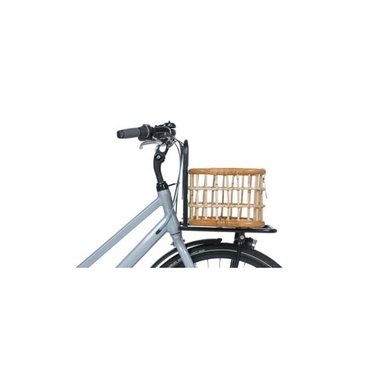 Cesto frontal "GREEN LIFE RATTAN M", em rattan, marrom natural.