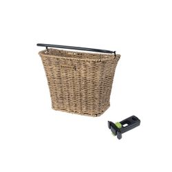 Cesta delantera KF BASIL "Bremen Rattan Look", ratán + soporte de potencia "KF Aead", seagrass