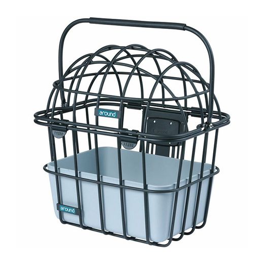 Cistella davant mijnenpieper per a animals lluna alumini 30x38x43 cm inclòs suport manillar