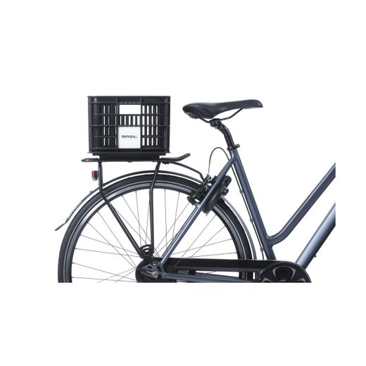 Cesta en plástico reciclado BASIL L, MIK, 40L, negra