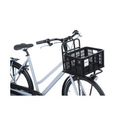 Cesta en plástico reciclado BASIL L, MIK, 40L, negra