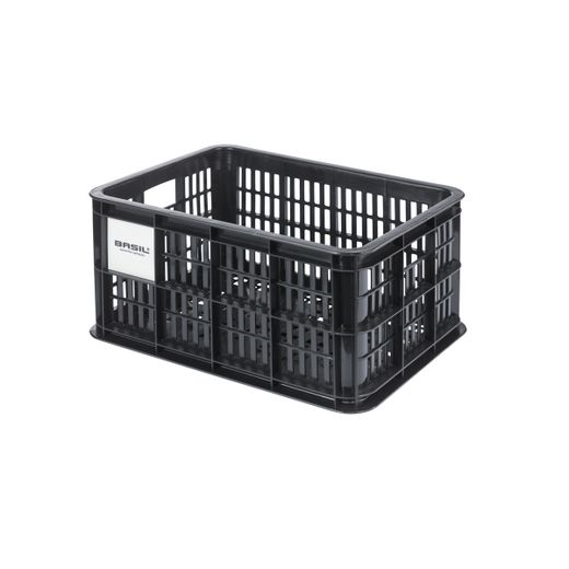 Cesta en plástico reciclado BASIL L, MIK, 40L, negra