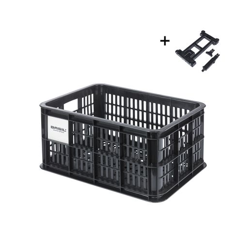Cesta en plástico reciclado BASIL S, MIK, 17.5L, negra