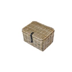 Cesta frontal BASIL "Dax L", con tapa, gris