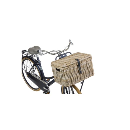 Cesta frontal BASIL "Dax L", con tapa, gris