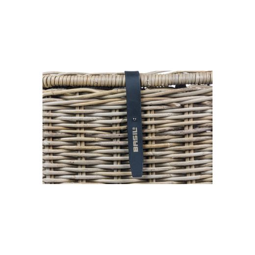 Cesta frontal BASIL "Dax L", con tapa, gris
