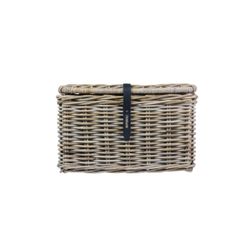 Cesta frontal BASIL "Dax L", con tapa, gris