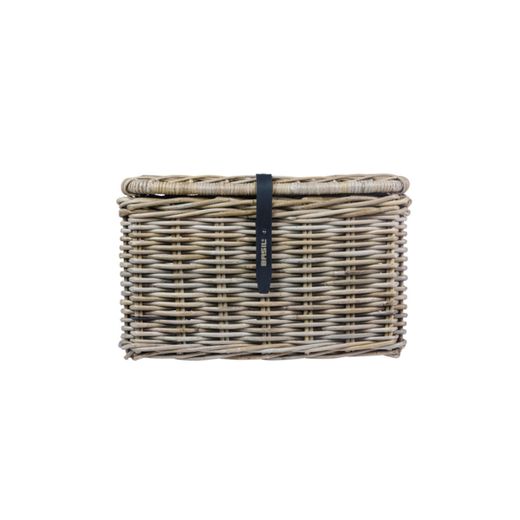 Cesta frontal BASIL "Dax L", con tapa, gris