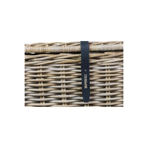 Cesta frontal BASIL "Dax S", con tapa, gris