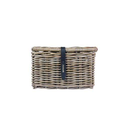 Cesta frontal BASIL "Dax S", con tapa, gris