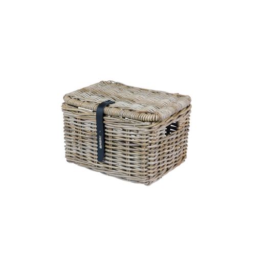 Cesta frontal BASIL "Dax S", con tapa, gris