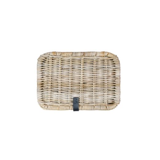 Cesta frontal BASIL "Dax S", con tapa, gris
