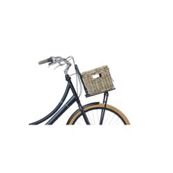 Cesta frontal BASIL "Dax S", con tapa, gris