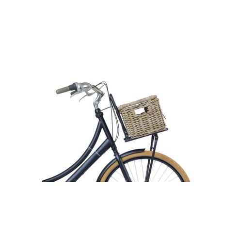 Cesta frontal BASIL "Dax S", con tapa, gris