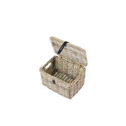 Cesta frontal BASIL "Dax S", con tapa, gris