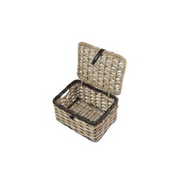 Cesta frontal BASIL "Dijon L", con tapa, gris/negro