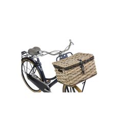 Cesta frontal BASIL "Dijon L", con tapa, gris/negro
