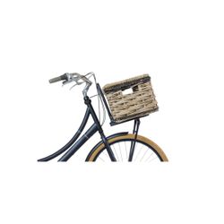 Cesta frontal BASIL "Dijon L", con tapa, gris/negro