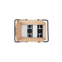 Cestino posteriore multisistema NX BASIL "Cento Rattan Look", rattan, seagrass