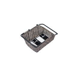 Cesta traseira BASIL "Cento Rattan Look" Multisystem NX, rattan, marrom natural