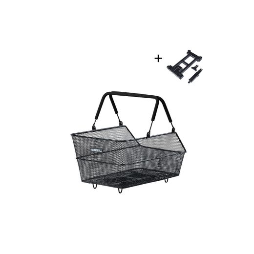 Cesta trasera BASIL "Cento S" MIK, negra