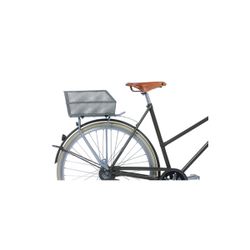 Cesta trasera BASIL "Cento S", montaje fijo, verde oliva