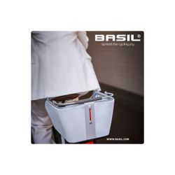 Cesta trasera BASIL "Cento Tech Fiber Nordlicht" MIK, azul plateado