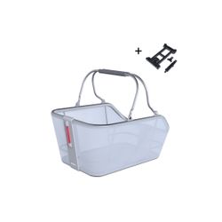 Cesta trasera BASIL "Cento Tech Fiber Nordlicht" MIK, azul plateado