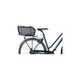 Cesta trasera BASIL "Cento Tech Fiber Nordlicht" MIK, negro sólido