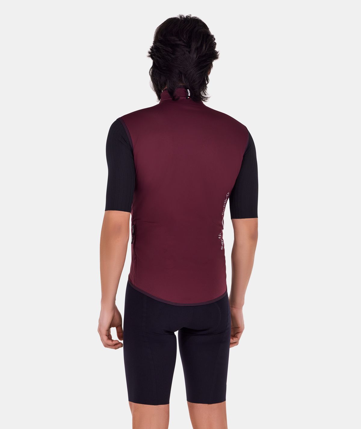 Santini MAGIC パッカブル ベスト size:L ブラック Colete impermeável para ciclismo unissex Santini Magic, várias