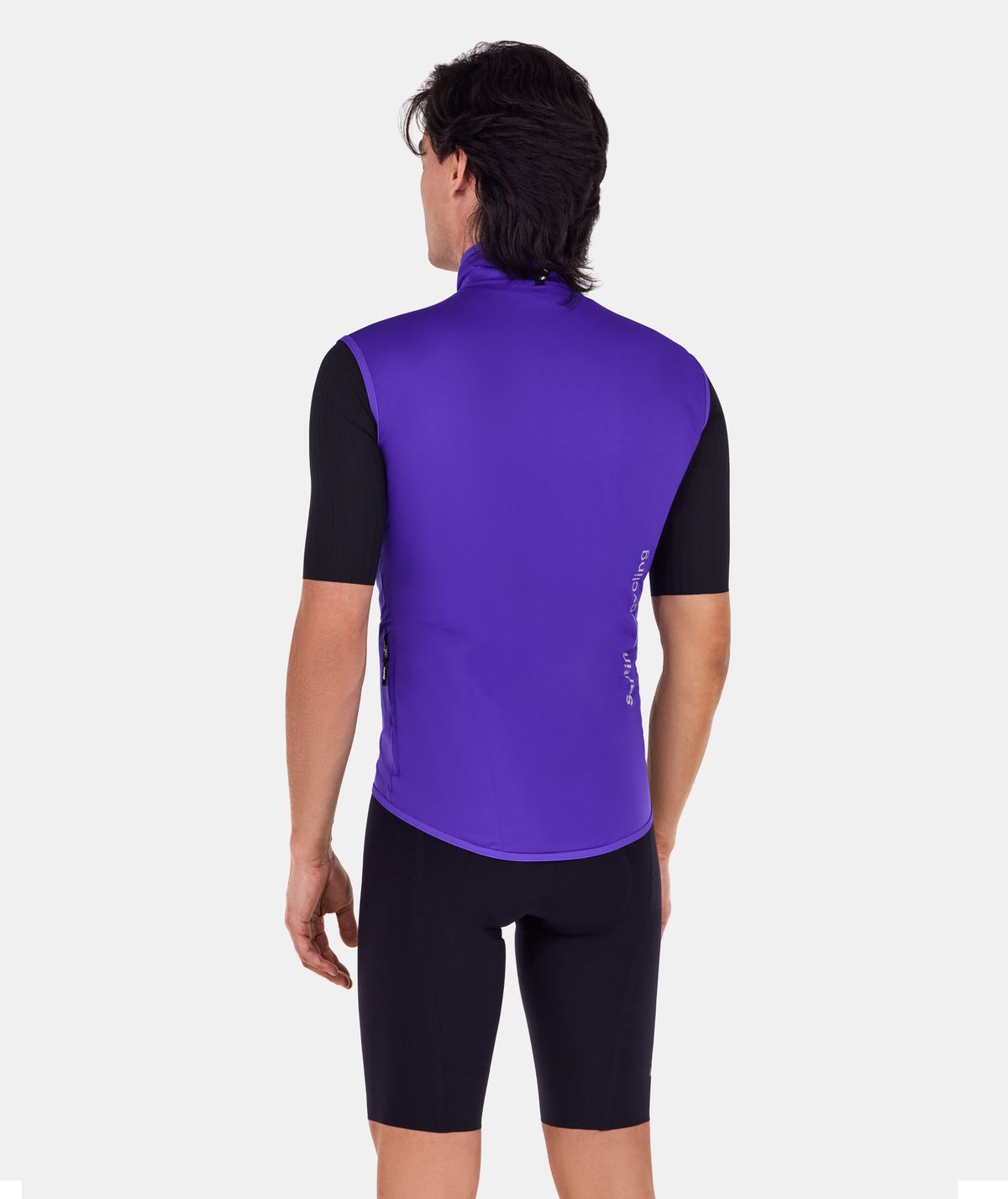Santini MAGIC パッカブル ベスト size:L ブラック Colete impermeável para ciclismo unissex Santini Magic, várias