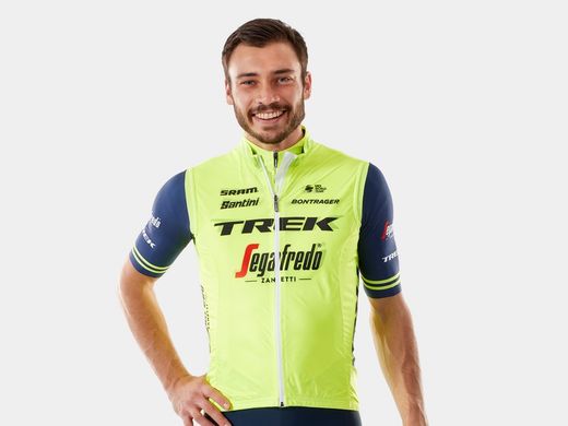 Chaleco santini trek-segafredo team windshell s amarillo
