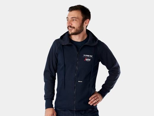 Chaqueta con capucha santini trek segafredo xxl dark blue