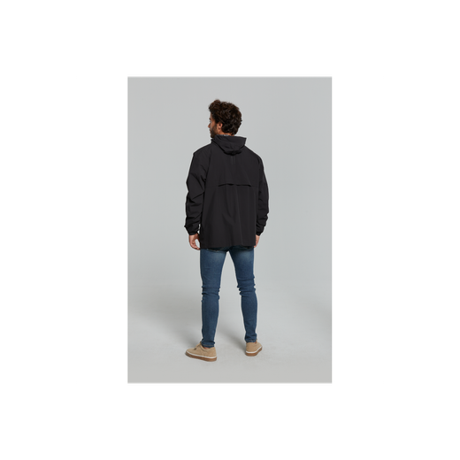 Chaqueta impermeable "Hoga" unisex, Negra, XL
