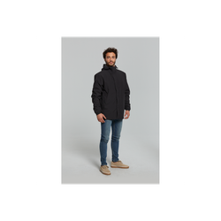 Chaqueta impermeable "Hoga" unisex, Negra, XL