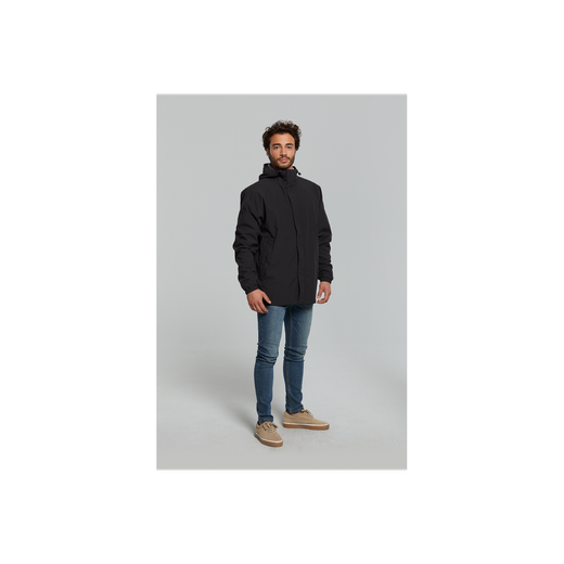 Chaqueta impermeable "Hoga" unisex, Negra, XL