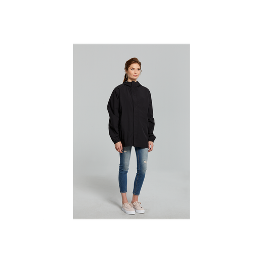 Chaqueta impermeable "Hoga" unisex, Negra, XS