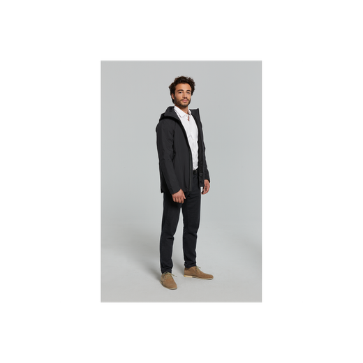 Chaqueta impermeable "Skane" para hombre, Negra, XL