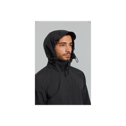 Chaqueta impermeable "Skane" para hombre, Negra, XXL