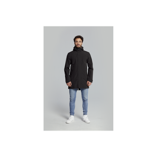 Chaqueta parka impermeable "Mosse" para hombre, Negra, L