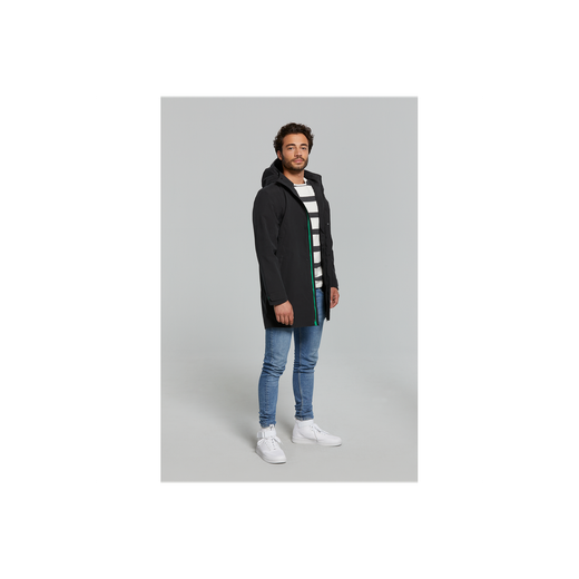 Chaqueta parka impermeable "Mosse" para hombre, Negro, S