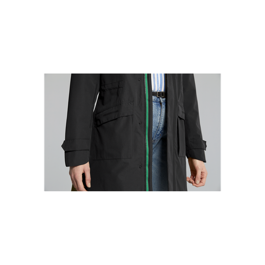Chaqueta parka impermeable "Mosse" para mujer, Negra, XS