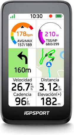 iGPSPORT BiNavi AIR GPS para Bicicleta, 3"  Navegación y Mapas Táctil iClimb 3.0 30h