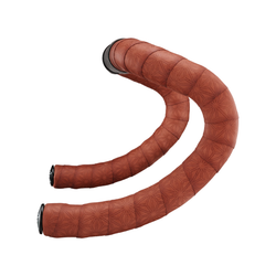 COPPIA NASTRI MANUBRIO PURE LEATHER - COFFEE/NERO