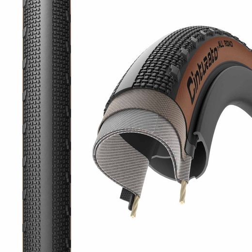Tyre CINTURATO ALL ROAD - 700X40, black brown (classic), ProWALL gravel