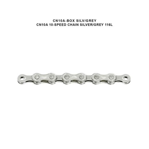 CN10A 10-SPEED CHAIN SILVER/GREY 116L
