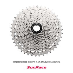 CSRZ800 12-SPEED CASSETTE 11-42T. GRAVEL METALLIC