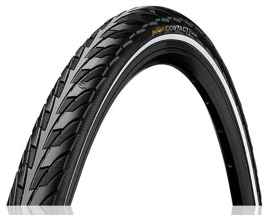 Cubierta continental contact 700x32 rigida negro con reflectante negro 32-622