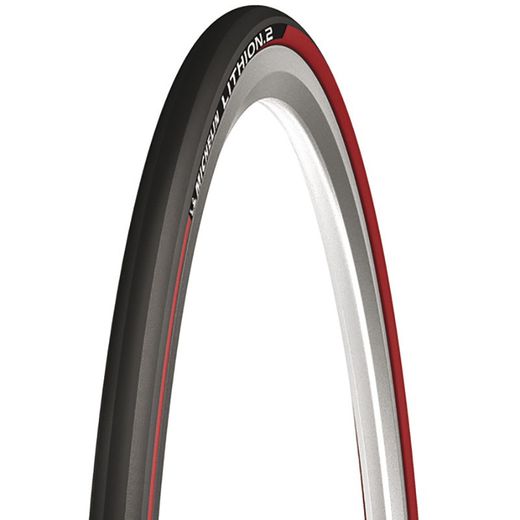 Pneus michelin lithion2 v3 700x25 linha de desempenho dobrável preto / vermelho 25-622