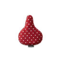 Cubresillín impermeable "ROSA-SADDLE COVER", roja con lunares blancos